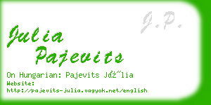 julia pajevits business card